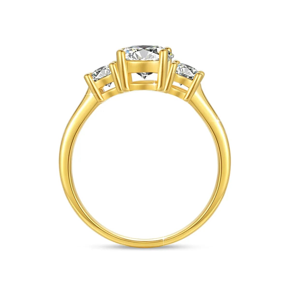 Luxury 18K Gold Moissanite Ring.