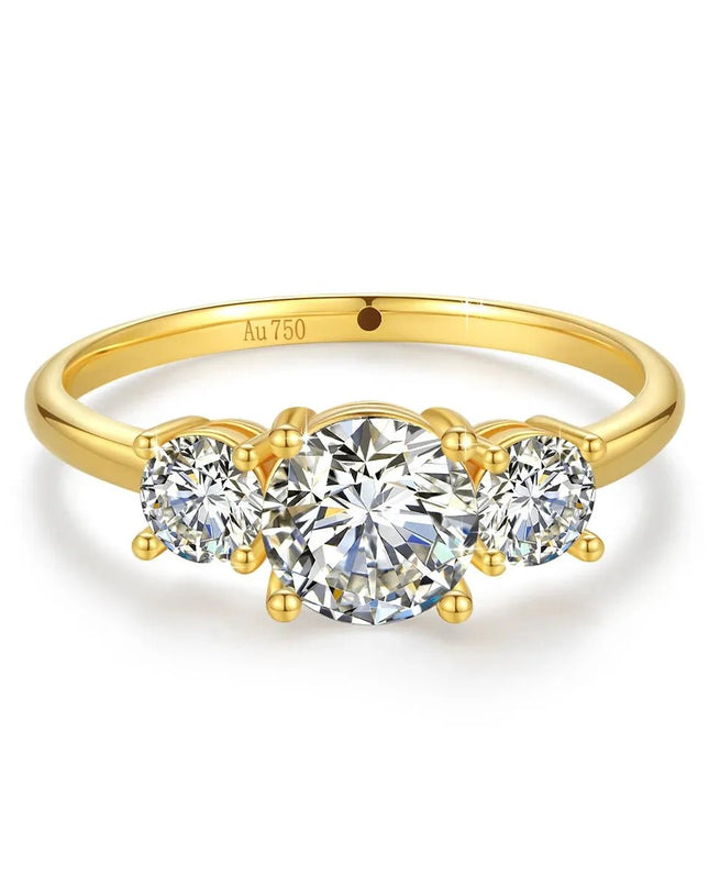 Luxury 18K Gold Moissanite Ring.