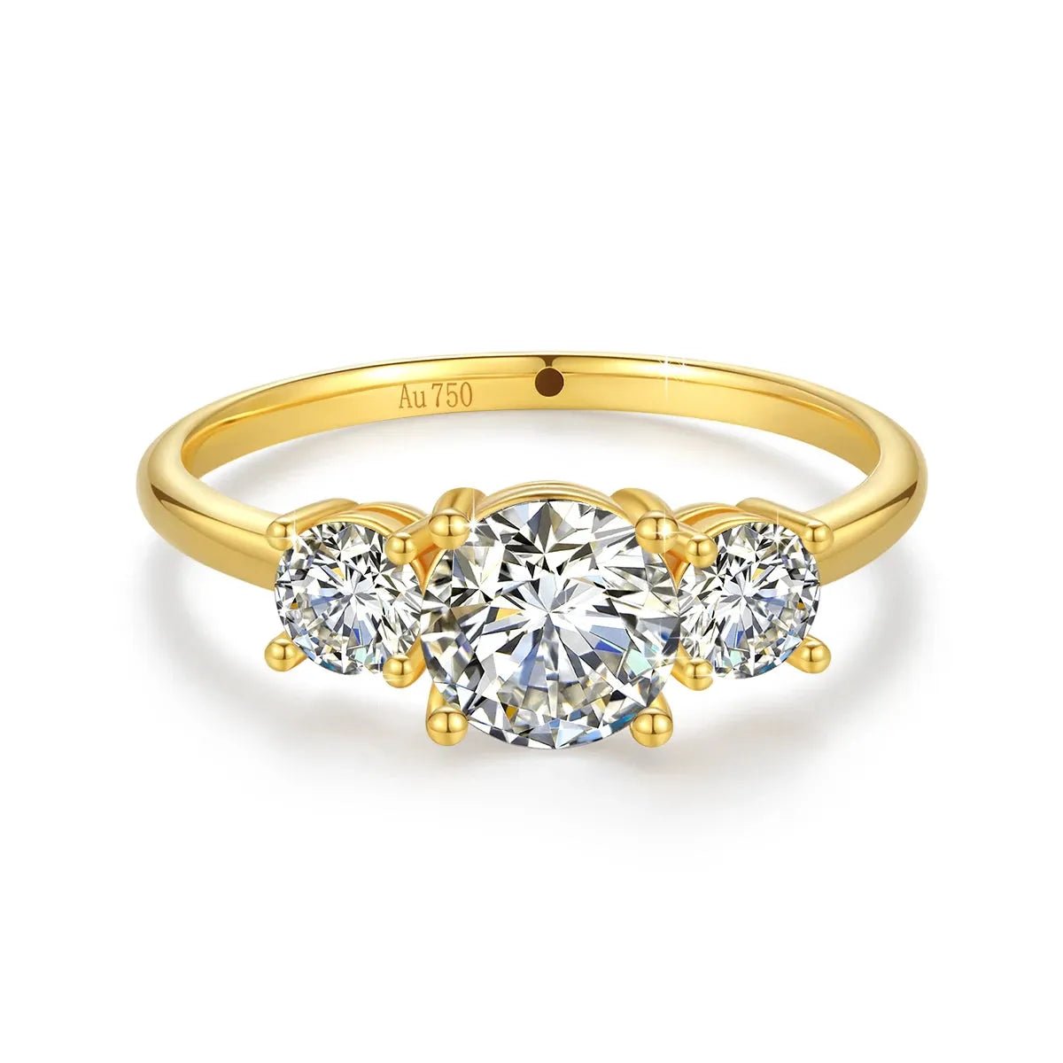Luxury 18K Gold Moissanite Ring.