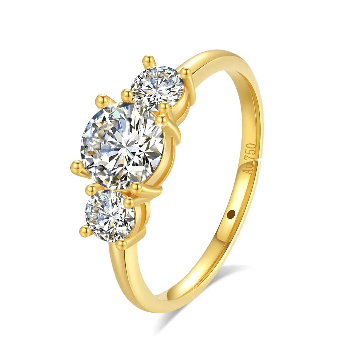 Luxury 18K Gold Moissanite Ring.