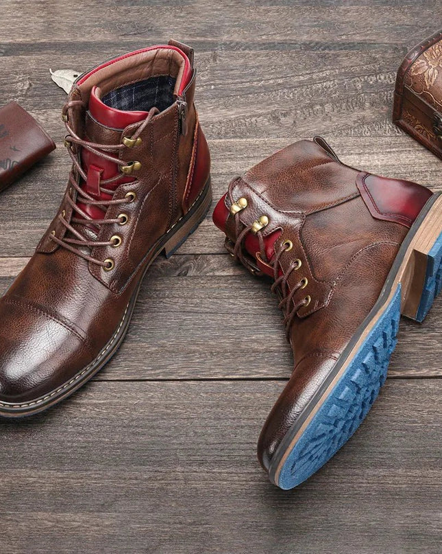 Men's Leather Ankle Boots | Classic & Durable.