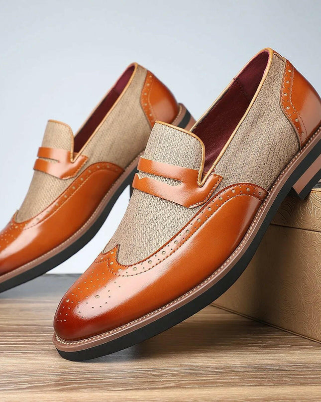 Men's Stylish Business Casual Leather Shoes.
