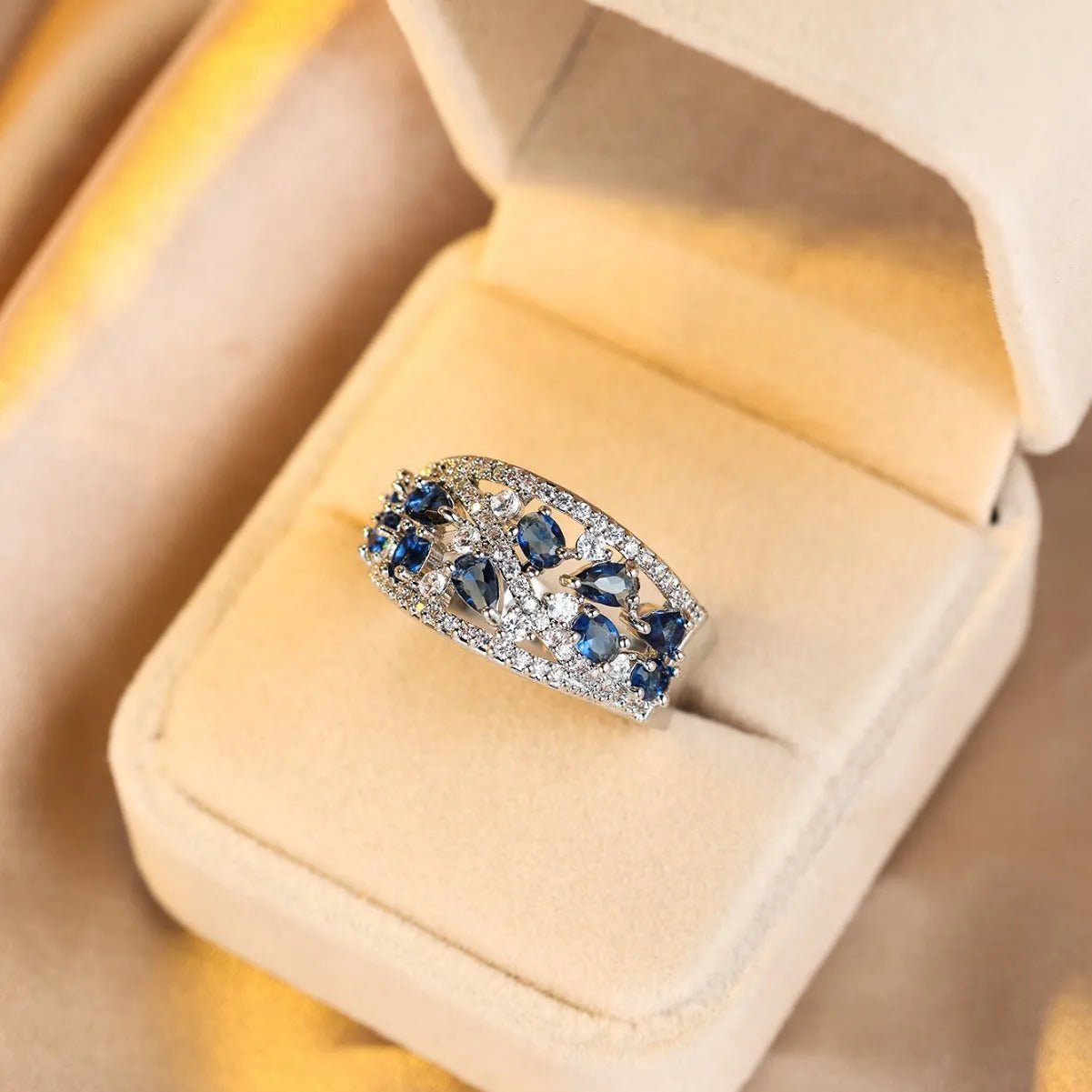 Modern Textured Circle Ring.