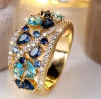 Modern Textured Circle Ring.