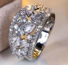 Modern Textured Circle Ring.