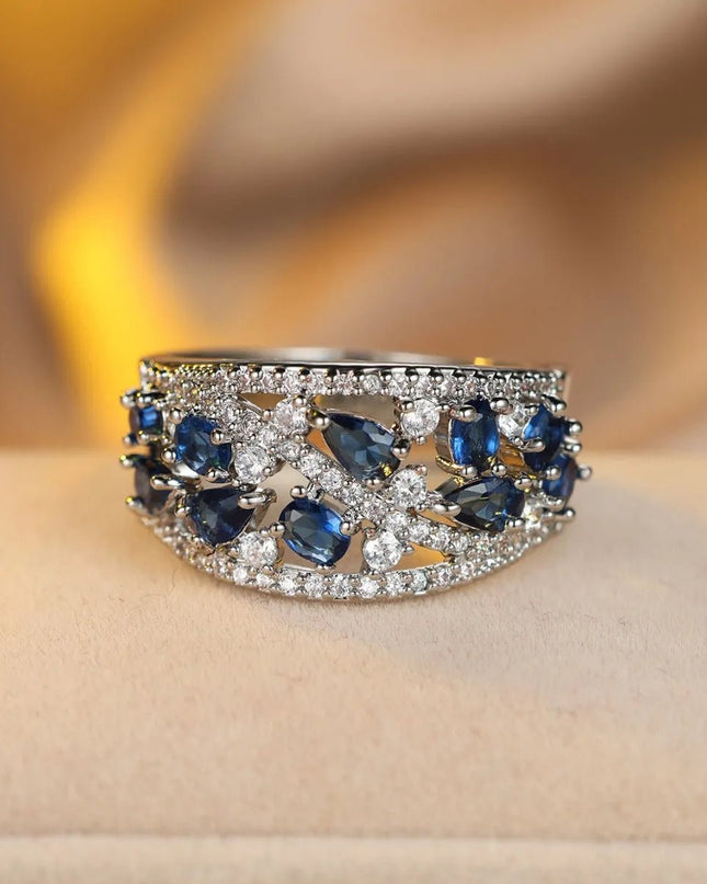 Modern Textured Circle Ring.