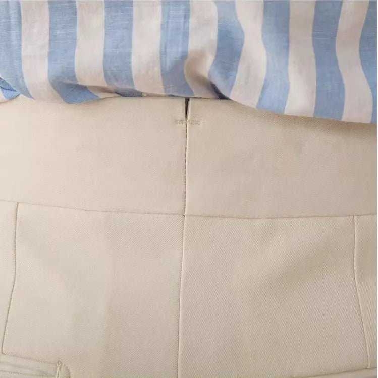 Naples Style Men's High Waist Suit Pants.