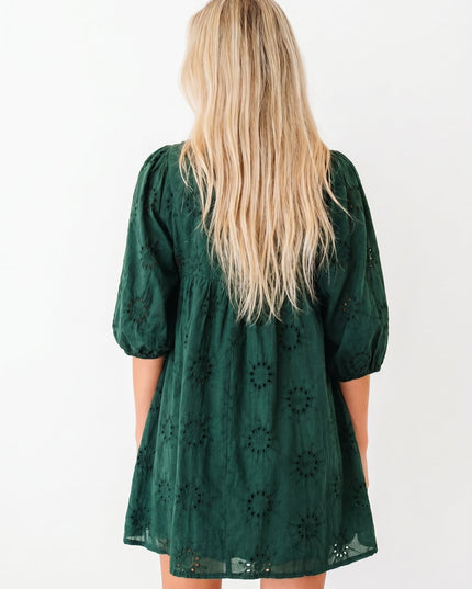 Pine Broderie Mini Dress - Everclothed™