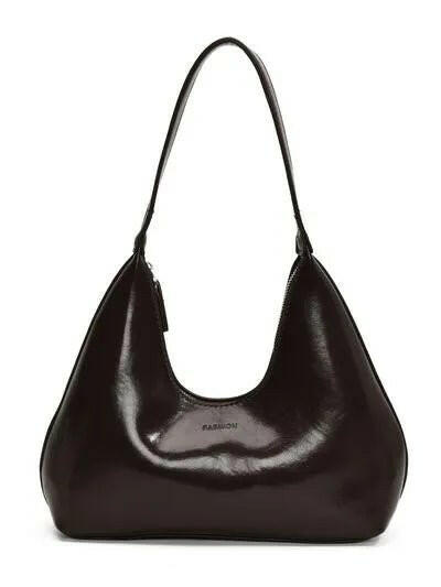 PU Leather Moon Shape Shoulder Bag.
