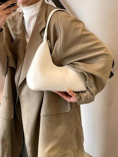 PU Leather Moon Shape Shoulder Bag.