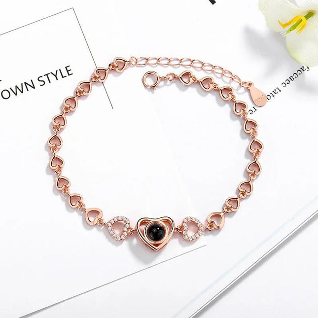 Romantic "I Love You" Heart Bracelet.