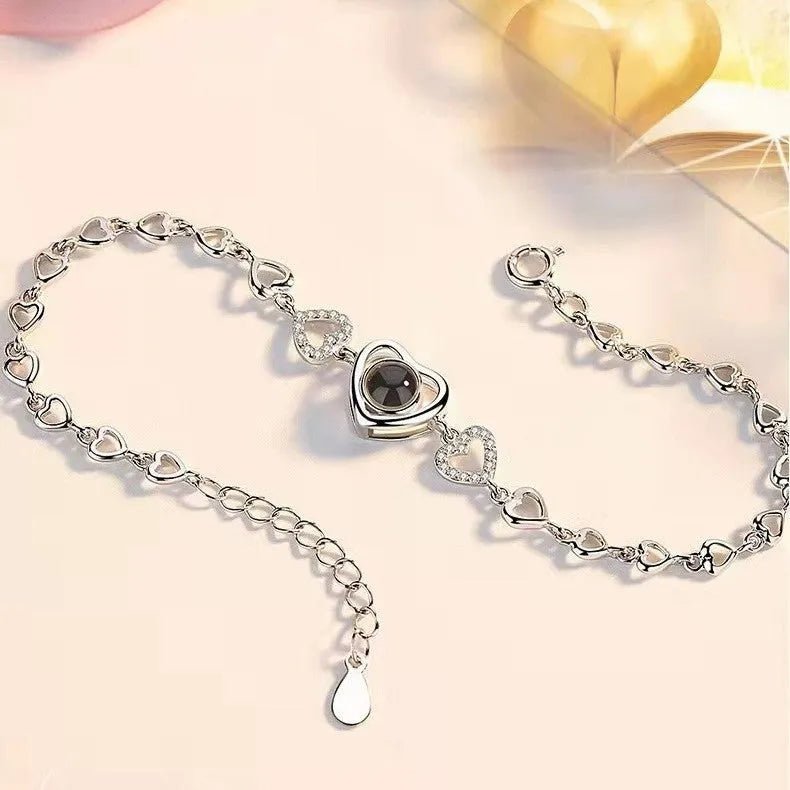 Romantic "I Love You" Heart Bracelet.