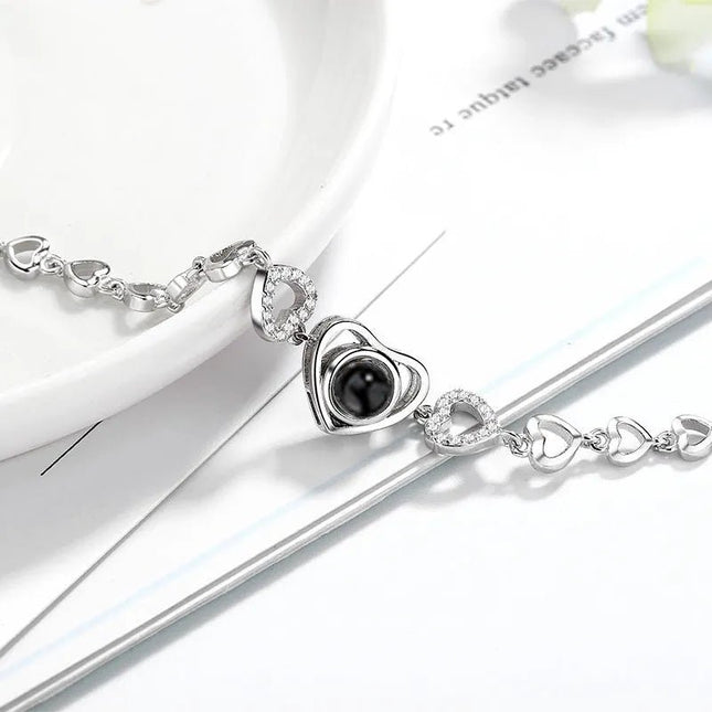 Romantic "I Love You" Heart Bracelet.