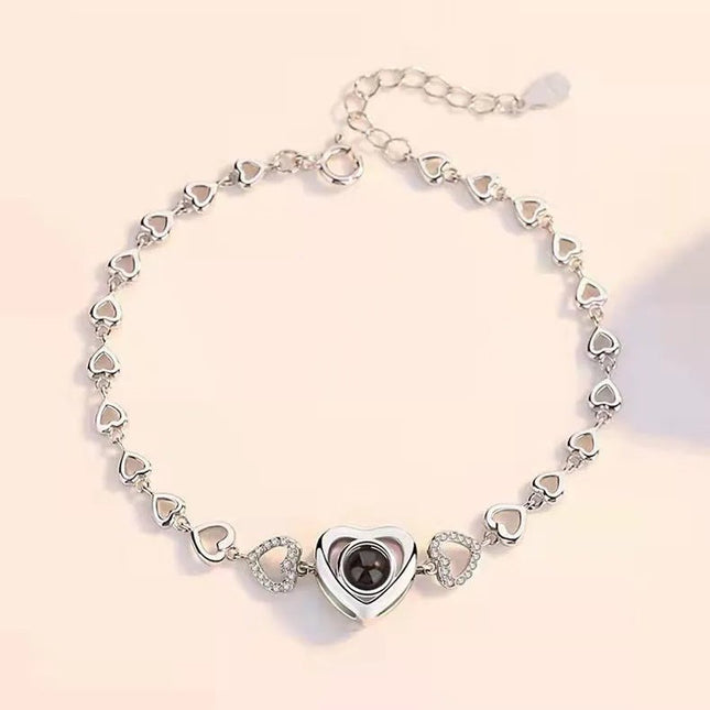 Romantic "I Love You" Heart Bracelet.