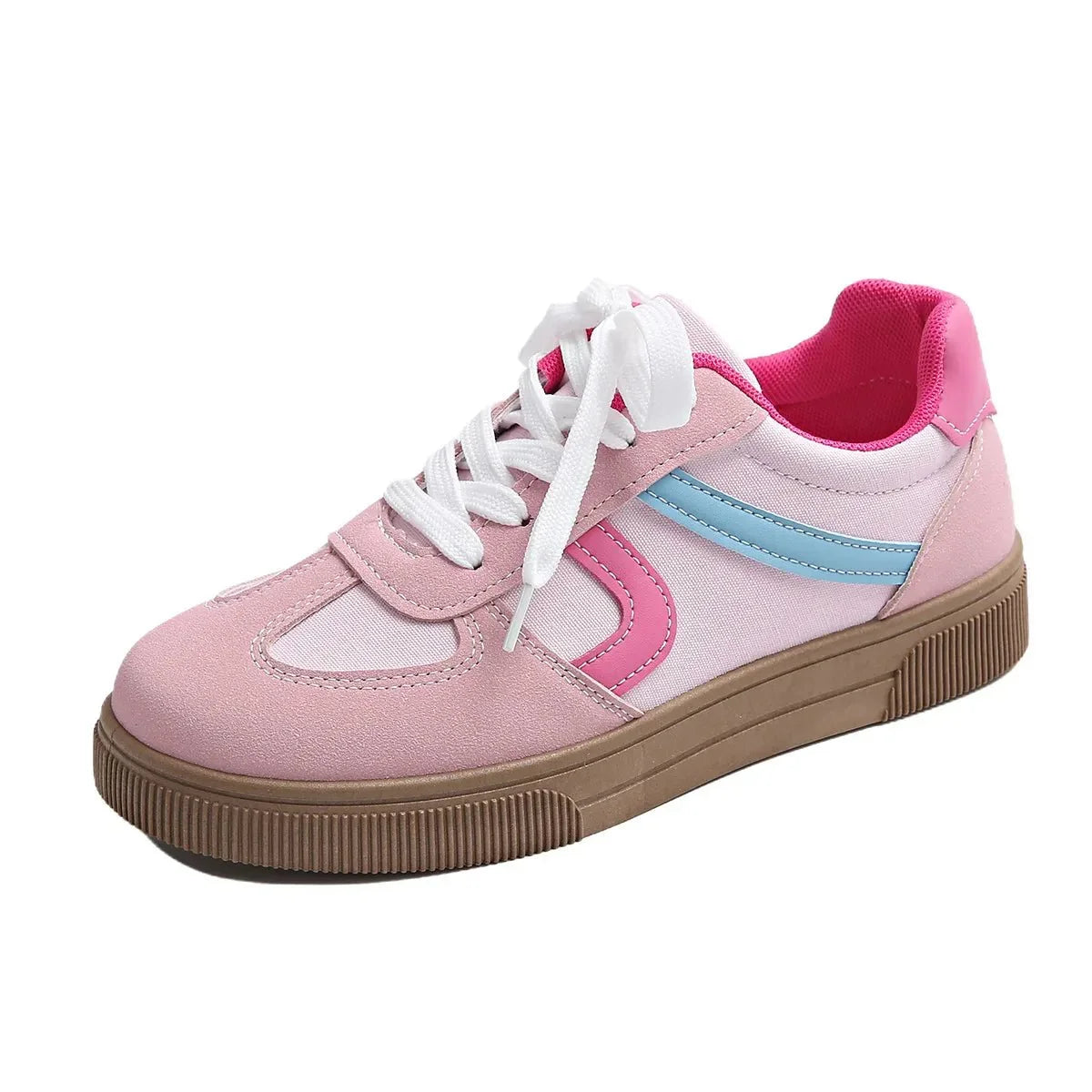 Round Toe Platform Sneakers.