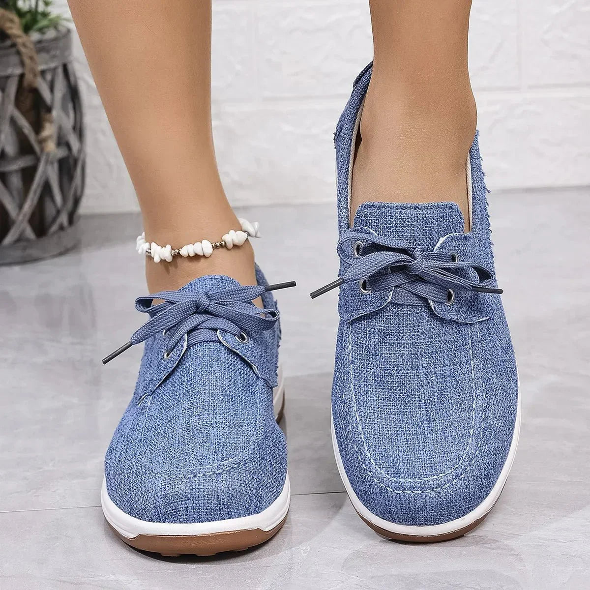 Round Toe Wedge Sneakers.