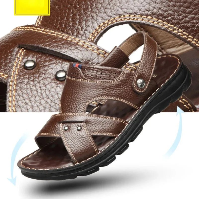 Sandals Genuine Leather Non-slip for Men.