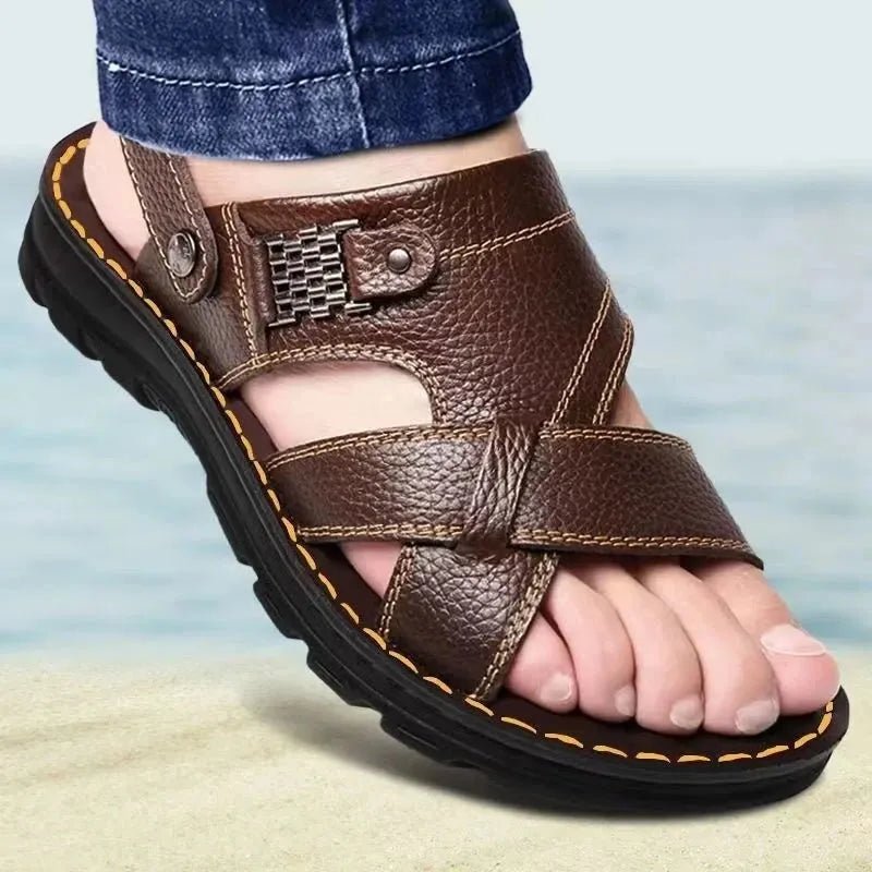 Sandals Genuine Leather Non-slip for Men.