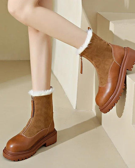 Shoes Chelsea Suede Platform Casual.