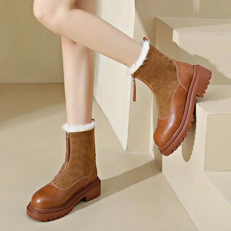Shoes Chelsea Suede Platform Casual.