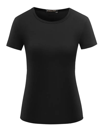 Short Sleeves Bottoming Shirt Round Neck.