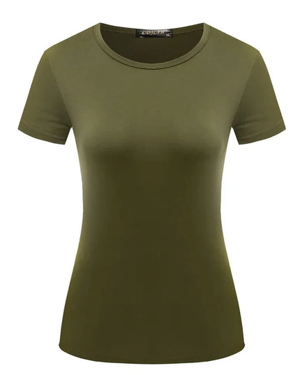 Short Sleeves Bottoming Shirt Round Neck - Everclothed™