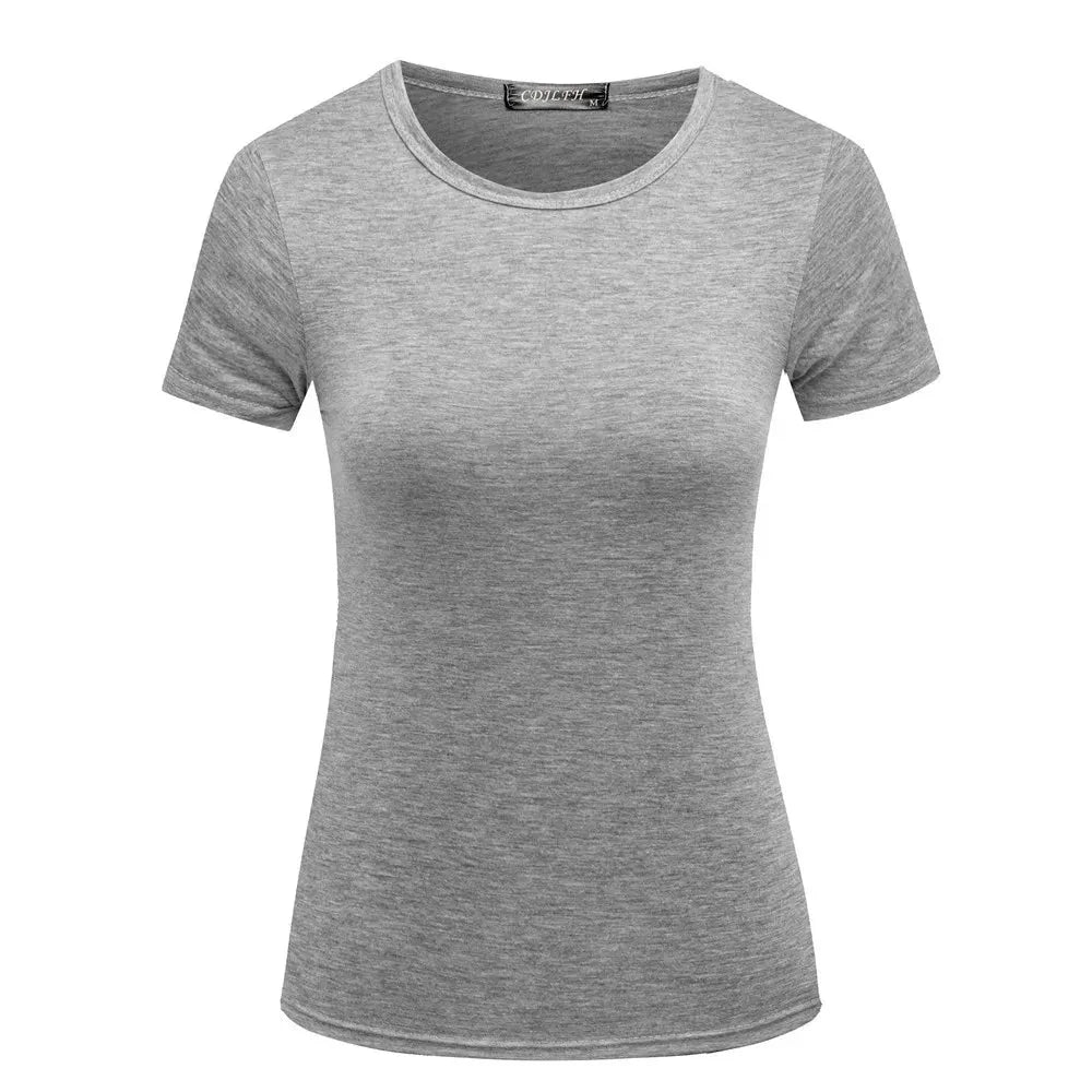 Short Sleeves Bottoming Shirt Round Neck - Everclothed™