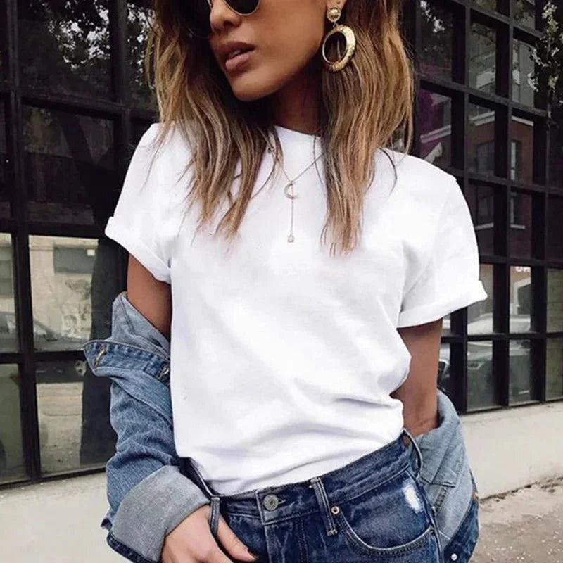 Short Sleeves Bottoming Shirt Round Neck - Everclothed™