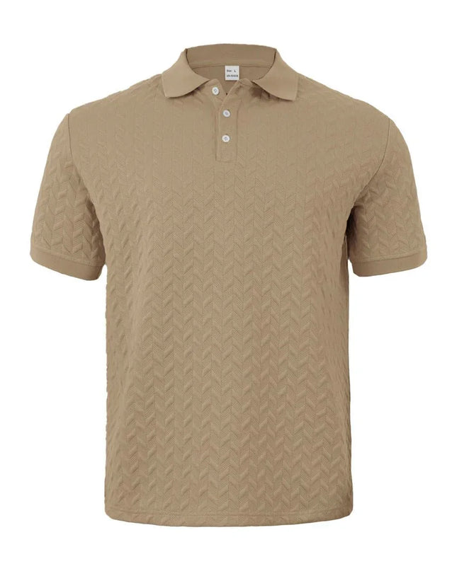 Solid Color Jacquard Polo.