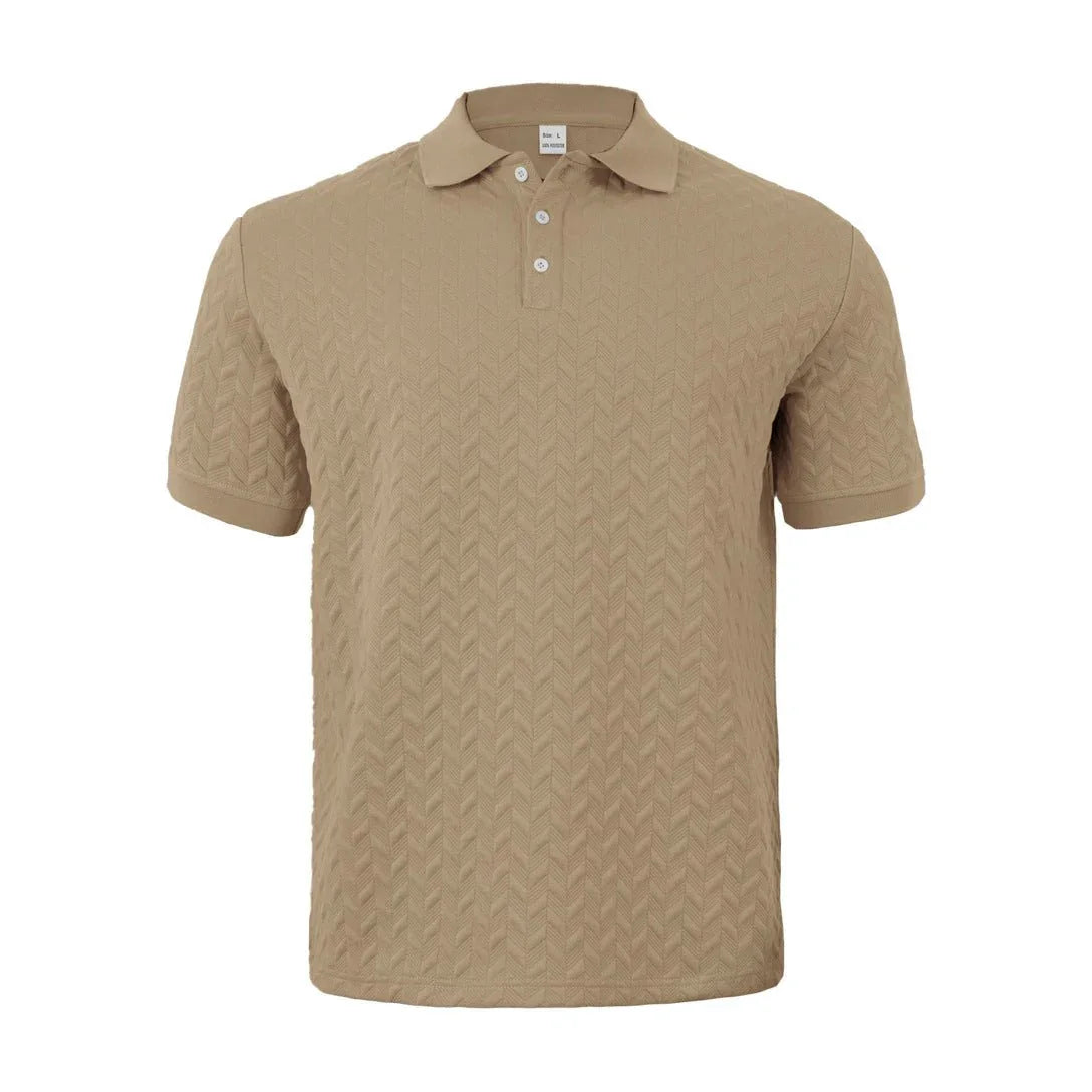 Solid Color Jacquard Polo.