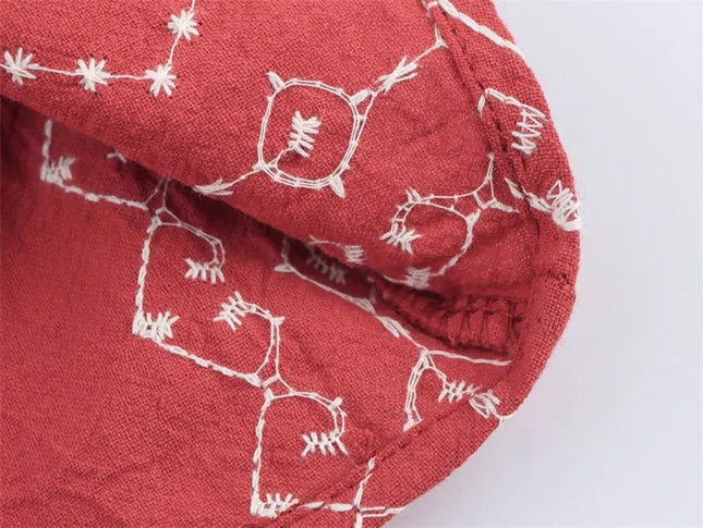 Style Ethnic Style Embroidered Shirt.