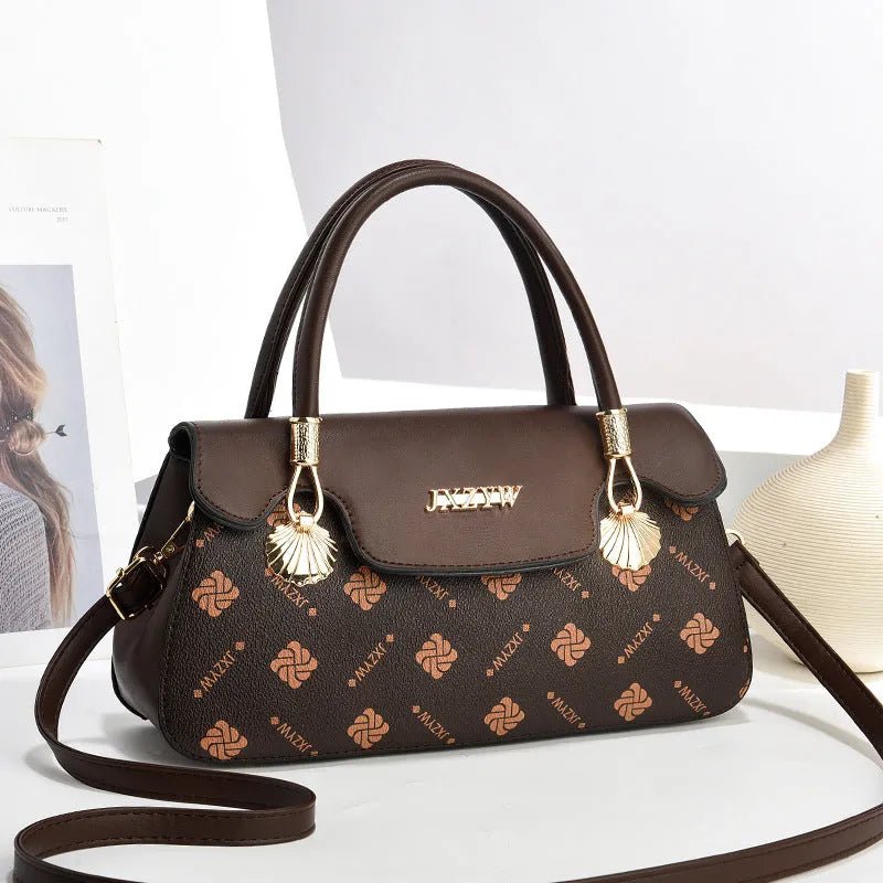 Stylish Letter Print Vintage Crossbody Bag.