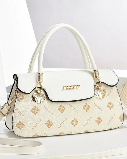 Stylish Letter Print Vintage Crossbody Bag.