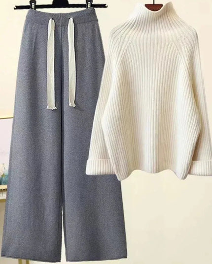 Sweater And Wide Leg Pants.