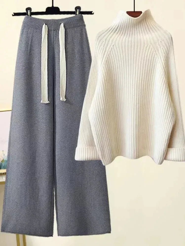 Sweater And Wide Leg Pants.