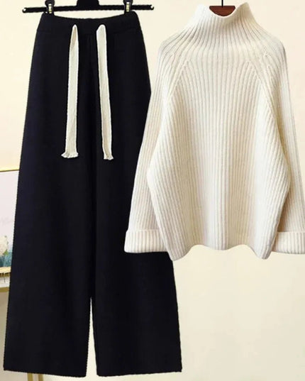 Sweater And Wide Leg Pants.
