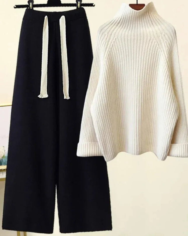 Sweater And Wide Leg Pants.