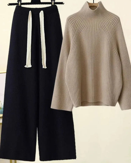 Sweater And Wide Leg Pants.