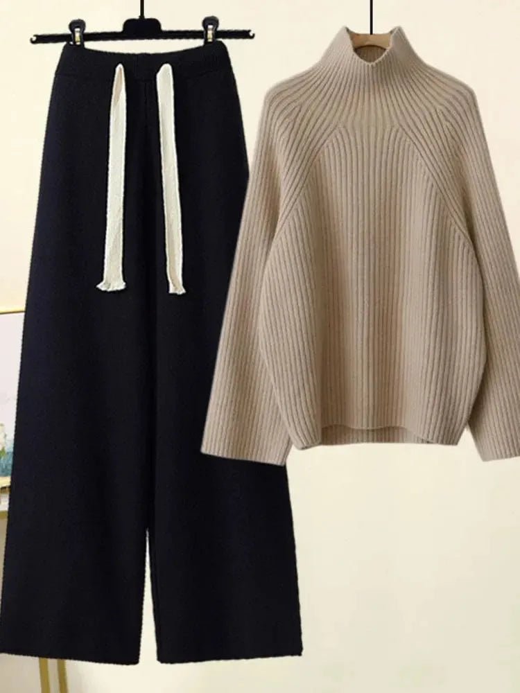 Sweater And Wide Leg Pants.