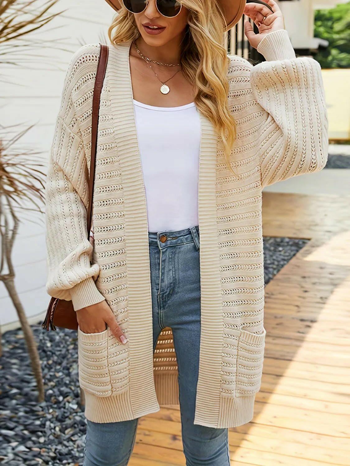 Sweater Cardigan with Pockets.
