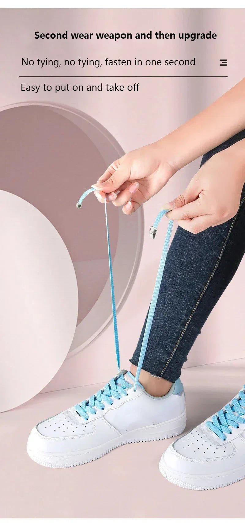 Tie Elastic Shoelaces.