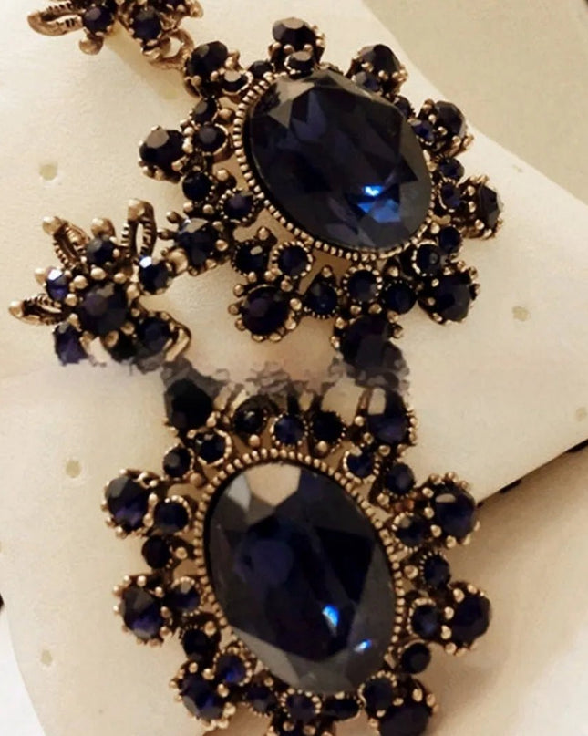 Timeless Vintage Sapphire Stud Earrings.