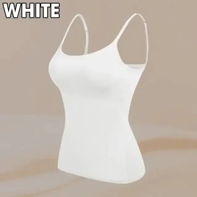 Women's Spaghetti Strap Camisole Top with Built in Padded Bra.