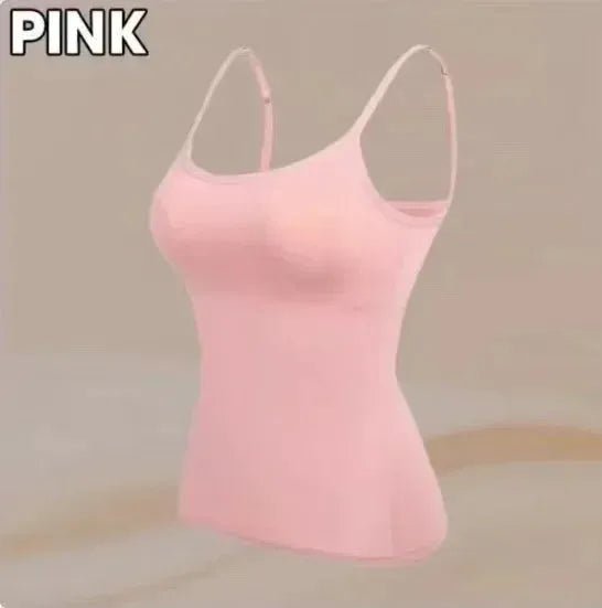 Women's Spaghetti Strap Camisole Top with Built in Padded Bra.