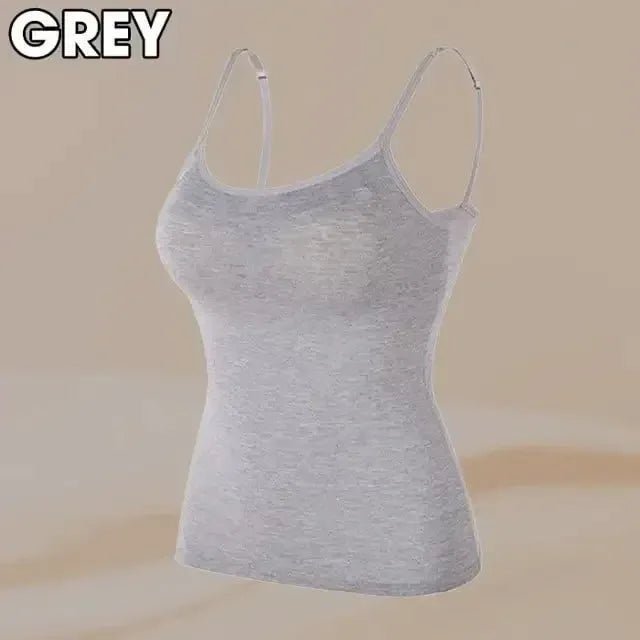 Women's Spaghetti Strap Camisole Top with Built in Padded Bra.