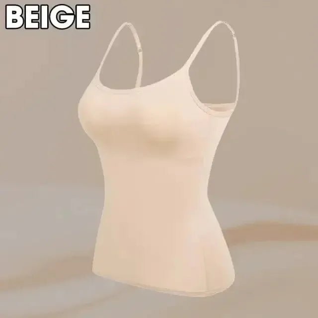 Women's Spaghetti Strap Camisole Top with Built in Padded Bra.